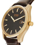 Citizen Mens Eco-Drive - Black Dial - Brown Leather Strap - Rose Gold-Tone - AU1043-00EA_e6e82de3-f122-49a1-8c3c-5188adfeb1d8