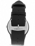 Citizen Eco-Drive Axiom Mens Strap Watch - Black Dial and Case - Date Display - AU1065-07EC