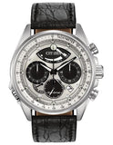 Citizen Eco-Drive Calibre 2100 Mens Chronograph - Black Leather Strap - 100m - AV0060-00A