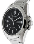 Citizen Eco-Drive Mens Chandler - Black Dial - Day/Date - 12/24 Hr - Bracelet - AW0050-82EA