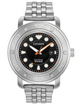 Citizen Eco-Drive Mens - Stainless Steel Bracelet - Black Strap - 200m - Date - AW1530-65E