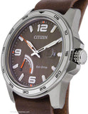 Citizen Eco-Drive Mens Sport Watch - Stainless - Brown Leather Strap - Date - AW7039-01HA_16d2bfa5-013d-42cf-86b9-8e236ff79f0c