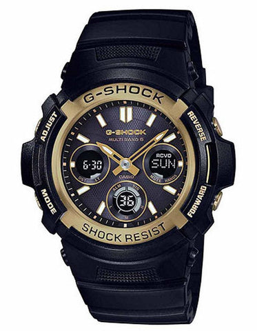 Casio Mens Atomic Solar Ana-Digi Multi-Band 6 - Resin Strap -Black/Gold Dial - AWGM100SBG-1A_4bc4c95d-080a-443f-adf0-aae82b8d5fd1