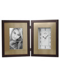 Bulova Winfield - Picture Frame Clock - Espresso Brown Wood Case - B1234