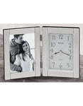 Bulova Forte II - Picture Frame Clock - Brushed Aluminum Case - B1275