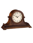 Bulova Asheville Tambour Chiming Mantel Clock - Brown Cherry Finish&#44; Burl Accent - B1514