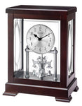 Bulova Empire Table Clock - Hardwood - Crystal-Cut Pendulum - Beveled Glass - B1534