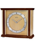 Bulova Emporia Mantel Clock - Solid Bamboo Case - Walnut & Natural Finish - B1667