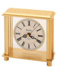 Bulova Cheryl Desk Clock - Brass Tone - Floating Metal Dial - B1703