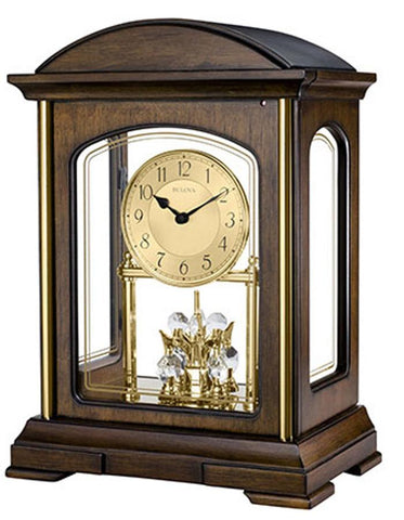 Bulova Westport Annivesary Clock - Cherry Hardwood Case - Rotating Pendulum - B1846