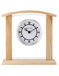 Bulova Athena Executive Desk Clock - Alder Hardwood Case - Floating White Dial - B5016