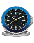 Bulova The Diver Alarm Clock - Black & Blue - Functioning Bezel - Metal Case - B6126