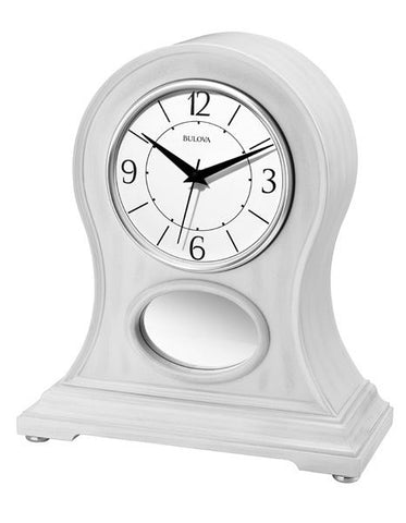 Bulova Merrick Mantel Clock - White - Bluetooth-Enabled Speakers - B6216_01df29bf-34bb-46c8-96a2-e805d1d52fc6