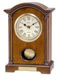 Bulova Dalton Chiming Pendulum Table Clock - Walnut Finish - Gold-Tone Accents - B7466