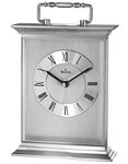 Bulova Newport Table Clock - Solid Aluminum Case - Chapter Ring Dial - B7472