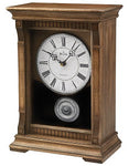 Bulova Warrick III Chiming Mantel Clock - Antique Pewter and Wood Finish - B7663