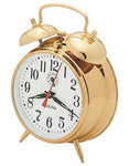 Bulova Bellman - Bedside Alarm Clock - Brass Finish - Key Wind - B8124