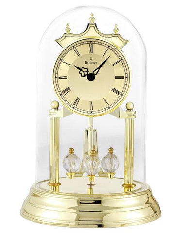 Bulova Tristan Polished Brass Tone Anniversary Clock - Rotating Pendulum - B8818_9d798b41-ea42-49e4-91ab-23997e4e388c