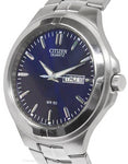 Citizen Quartz Mens Day/Date - Blue Dial with Steel Case & Bracelet - 50M WR - BF0590-53LA