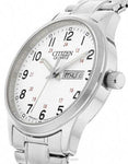 Citizen Quartz Mens Day/Date - White Dial with Expansion band - 30M WR - BF0610-91AA