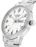 Citizen Quartz Mens Day/Date - White Dial with Expansion band - 30M WR - BF0610-91AA