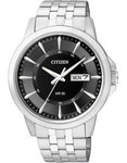 Citizen Quartz Mens Day/Date Watch - Black Dial - Steel Case and Bracelet - BF2011-51E