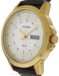 Citizen Quartz Mens Day/Date Strap Watch - Gold-Tone Case - White Dial - BF2018-01AA_a2c639db-9b87-4d86-a6bf-440cb01c79bf