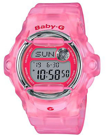 Casio Baby-G &quot;Neo Retro&quot; Series - Translucent Pink - Digital - 200M - BG169R-4E