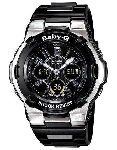 Casio Ladies Chaton-Style Baby-G - Black Band w/ Black Dial - Analog-Digital - BGA110-1B2_0c2be87d-374c-492d-8437-712632ed964e