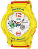 Casio Ladies Baby-G - Analog / Digital - Tide Graph Feature - Yellow Resin Strap - BGA180-9B