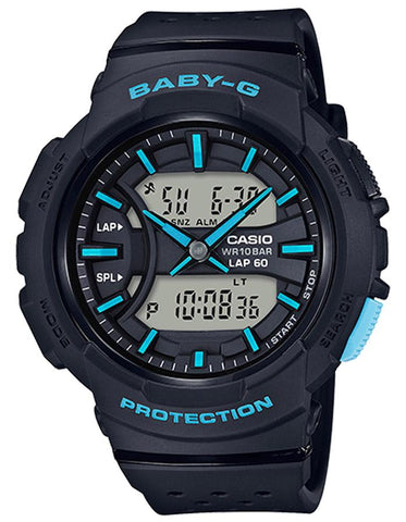 Casio Baby-G Urban Runner Analog-Digital - Black & Blue - Lap Time - 100m - BGA240-1A3_6580518c-3302-413a-b31d-f024a845601f