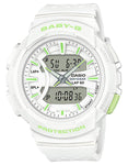 Casio Baby-G Urban Runner Analog-Digital - White & Green - Lap Time - 100m - BGA240-7A2