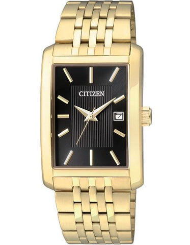 Citizen Quartz Mens Gold-Tone Date Watch - Black Dial - Bracelet - 30 Meter WR - BH1673-50E_8153cf00-7f05-4e75-be82-1e50074bac23