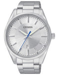 Citizen Quartz Mens Watch - Silver-Tone Dial - Steel Case & Bracelet - Day/Date - BI1030-53A