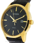 Citizen Mens Quartz - Gold-Tone - Brown Leather Strap - Black Dial - Date - 50m - BI5002-06EA_077318b2-3769-40c0-a131-571175fef2ed