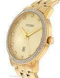 Citizen Quartz Mens Swarovski Crystal Dress- Gold Tone - Gold Dial - BI5032-56PA_27b5459b-9022-4929-9b35-2ec9b469db08