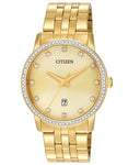 Citizen Quartz Mens Swarovski Crystal Dress- Gold Tone - Gold Dial - BI5032-56P_b5eeb432-babf-4852-9680-11dba19a98f1