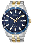 Citizen Quartz Mens Watch - Stainless & Gold-Tone - Blue Dial - Date - Bracelet - BI5054-53L_908d42e4-e7b9-449a-a3e2-3a99fc28d862