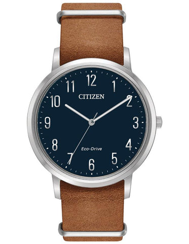 Citizen Mens Chandler Eco-Drive Watch -  Navy Blue Dial - Leather Strap - 50m - BJ6500-12L_46ba7f36-2962-43e3-95fb-84adc394615b