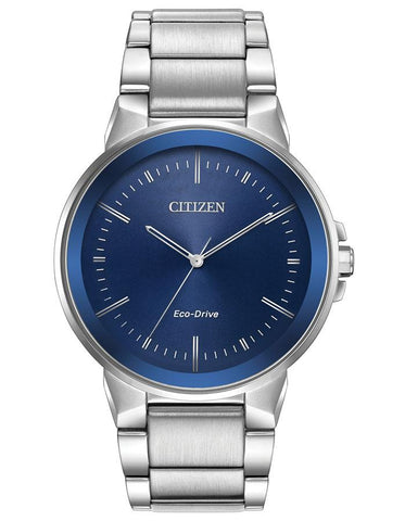 Citizen Eco-Drive Mens Axiom - Stainless Steel - Blue Dial - Stainless Bracelet - BJ6510-51L_a202870c-7391-4e1a-85a1-14e3fed49325