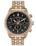 Citizen Eco-Drive Brycen - Gold-Tone - Chronograph - Black Dial - Bracelet - BL5563-58E