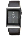 Citizen Eco-Drive 180 - Black Ion Case - Black Face -Leather Strap - BL6005-01E