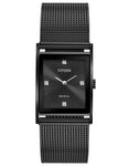 Citizen Eco-Drive Axiom Mens Watch - Black Metal - Diamond Markers - Mesh - BL6008-53E