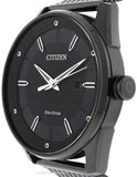 Citizen DRIVE CTO Mens Watch - Black Case & Dial - Mesh Bracelet - Date - 100m - BM6988-57EA