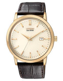 Citizen Eco-Drive Mens Strap Watch - Champagne Dial - Rose Gold-Tone - Leather - BM7193-07B_519dfbe0-934b-408d-a4fc-493630357319