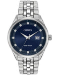 Citizen Eco-Drive Mens Corso - Stainless Steel - Diamonds - Blue - Bracelet - BM7251-53M_d396cdf8-3246-40cf-9f6d-ff6bae7da844