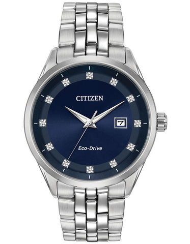 Citizen Eco-Drive Mens Corso - Stainless Steel - Diamonds - Blue - Bracelet - BM7251-53M_d396cdf8-3246-40cf-9f6d-ff6bae7da844