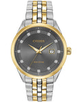 Citizen Eco-Drive Mens Corso - Stainless & Gold-Tone - Diamonds - Gray- Bracelet - BM7258-54H_e24ffa49-9443-430b-9372-113aeab01034