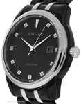 Citizen Eco-Drive Mens Diamond Watch - Black & Silver-Tone - Bracelet - 100m - BM7348-53EA_ae160057-b856-487f-9bc0-efa36f0c7f9d