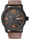 Citizen Eco-Drive Mens Watch - Black Dial w/ Orange - Brown Leather - 100M WR - BM8475-26E_c2a3b6af-ab78-4320-b12c-d11afaa56199